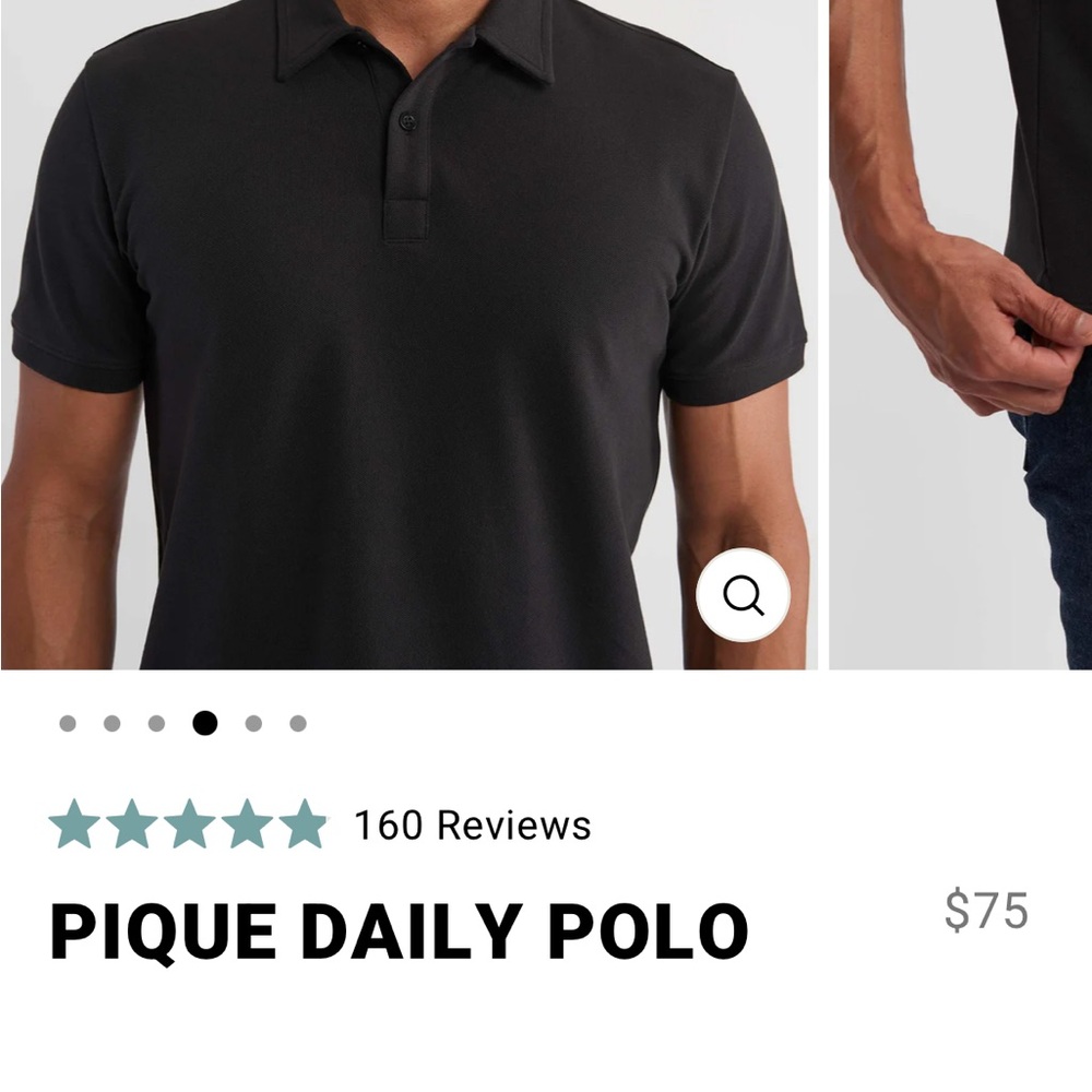 NWT Ash & Erie Men’s Pique Daily Polo - Charcoal Gray